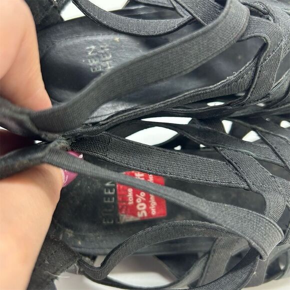 Eileen Fisher Women's Black Gladiator Sandals Size 7 Summer Casual Back Zipper - Picture 11 of 11